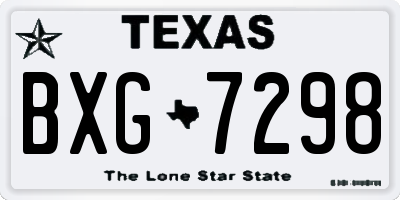 TX license plate BXG7298