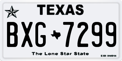 TX license plate BXG7299