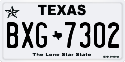 TX license plate BXG7302