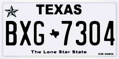 TX license plate BXG7304