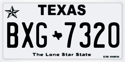 TX license plate BXG7320