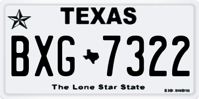 TX license plate BXG7322