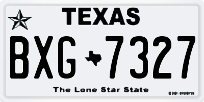 TX license plate BXG7327