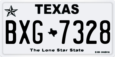 TX license plate BXG7328