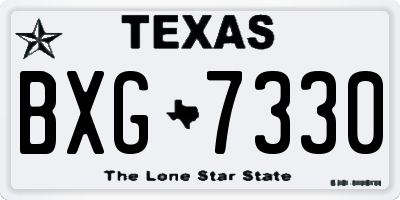 TX license plate BXG7330