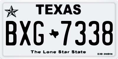 TX license plate BXG7338