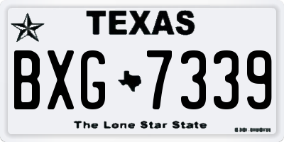 TX license plate BXG7339