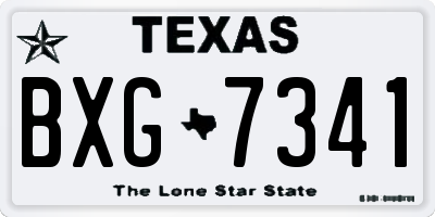 TX license plate BXG7341