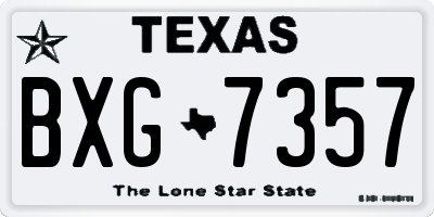 TX license plate BXG7357