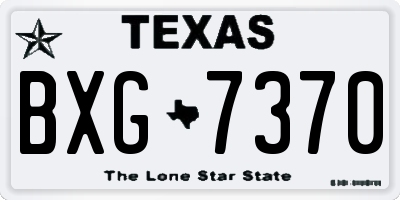 TX license plate BXG7370
