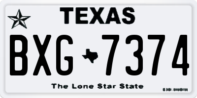 TX license plate BXG7374