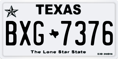 TX license plate BXG7376