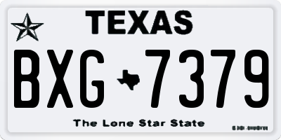 TX license plate BXG7379