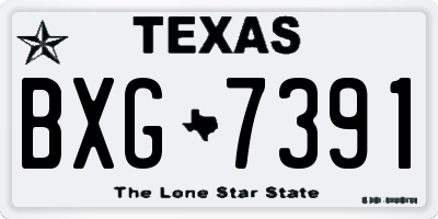 TX license plate BXG7391
