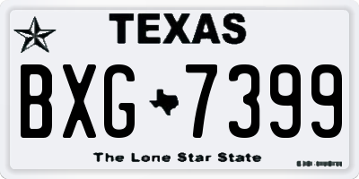 TX license plate BXG7399