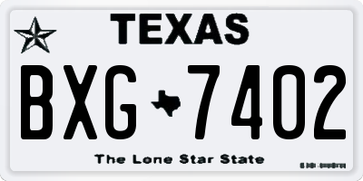 TX license plate BXG7402