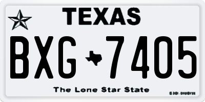 TX license plate BXG7405