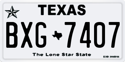 TX license plate BXG7407