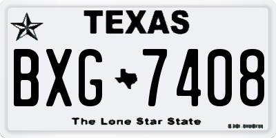 TX license plate BXG7408