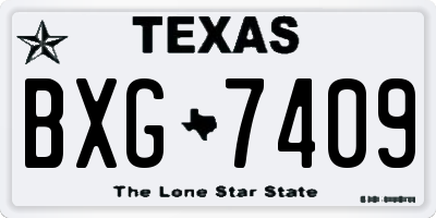TX license plate BXG7409