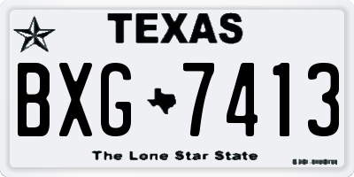 TX license plate BXG7413