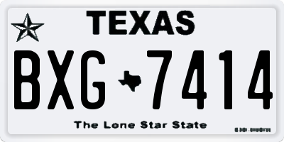 TX license plate BXG7414