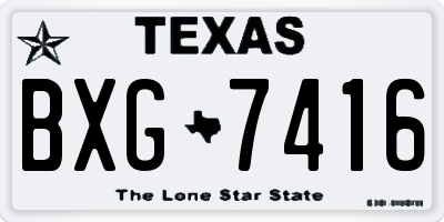 TX license plate BXG7416