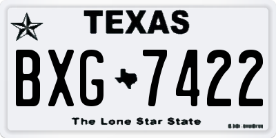 TX license plate BXG7422