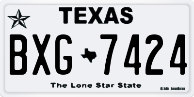 TX license plate BXG7424
