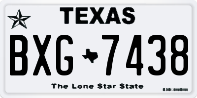 TX license plate BXG7438