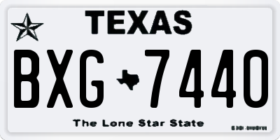TX license plate BXG7440