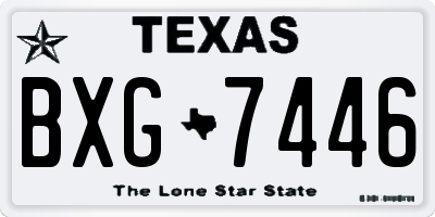 TX license plate BXG7446