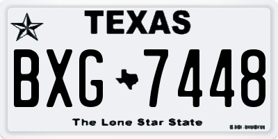 TX license plate BXG7448