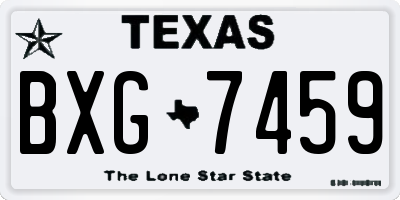 TX license plate BXG7459