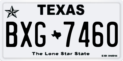 TX license plate BXG7460