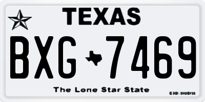TX license plate BXG7469