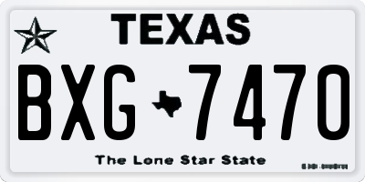 TX license plate BXG7470