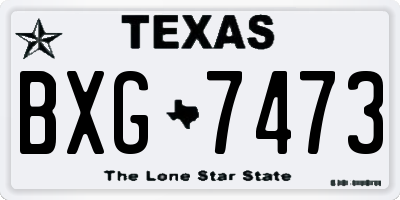 TX license plate BXG7473
