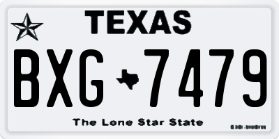 TX license plate BXG7479