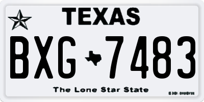 TX license plate BXG7483