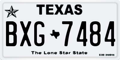 TX license plate BXG7484