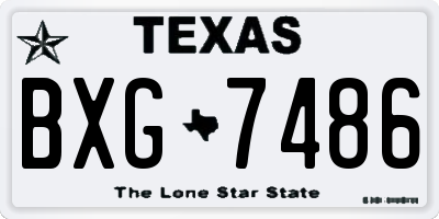 TX license plate BXG7486