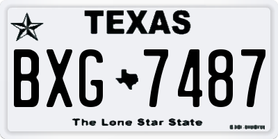 TX license plate BXG7487