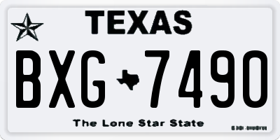 TX license plate BXG7490