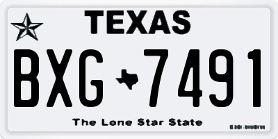 TX license plate BXG7491
