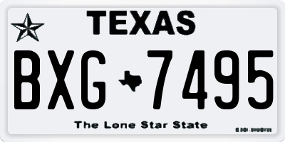 TX license plate BXG7495