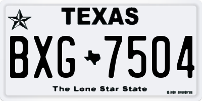 TX license plate BXG7504