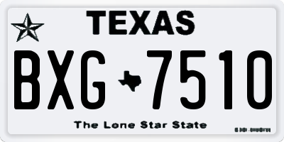 TX license plate BXG7510