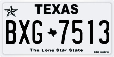 TX license plate BXG7513