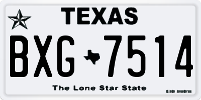 TX license plate BXG7514